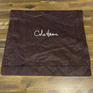 Cole Haan Brown Protective Sleeve Fold Over Logo Case Dust Bag lightweight
